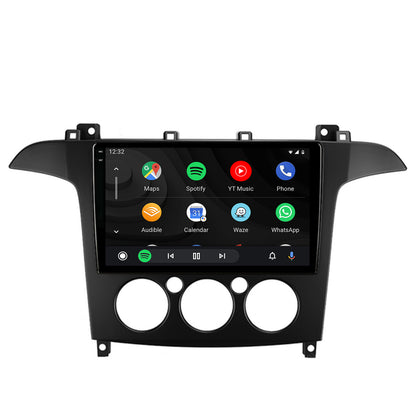Navigatie 2K HUB64 Ford S-MAX (2006-2015) Clima Manuala, 4GB RAM, Android, Octacore, Slot Sim 4G, DSP, GPS, Wi-FI, Carplay, Android Auto, USB, Bluetooth, Waze, Touchscreen, 9.5 Inch