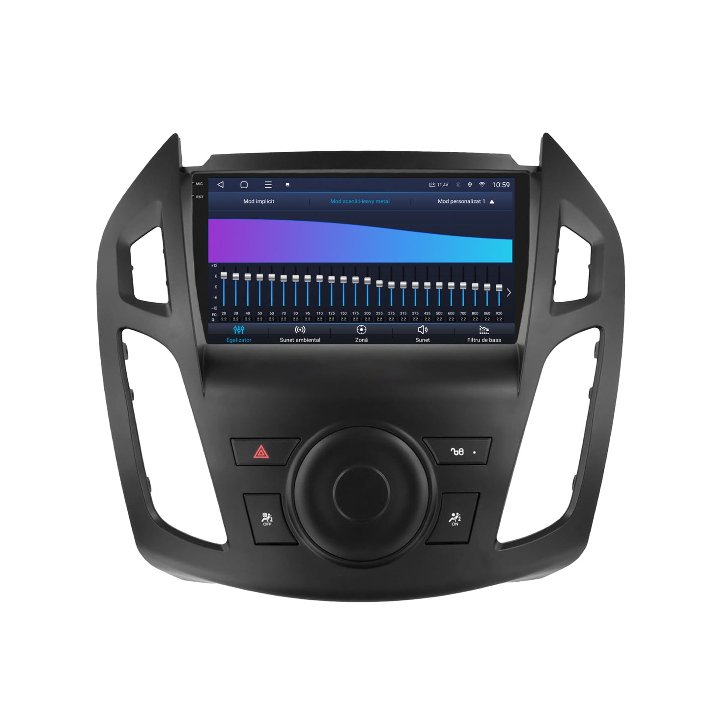 Navigatie 2K HUB64 Ford Transit (2014-2020), 4GB RAM, Android, Octacore, Slot Sim 4G, DSP, GPS, Wi-FI, Carplay, Android Auto, USB, Bluetooth, Waze, Touchscreen, 9.5 Inch