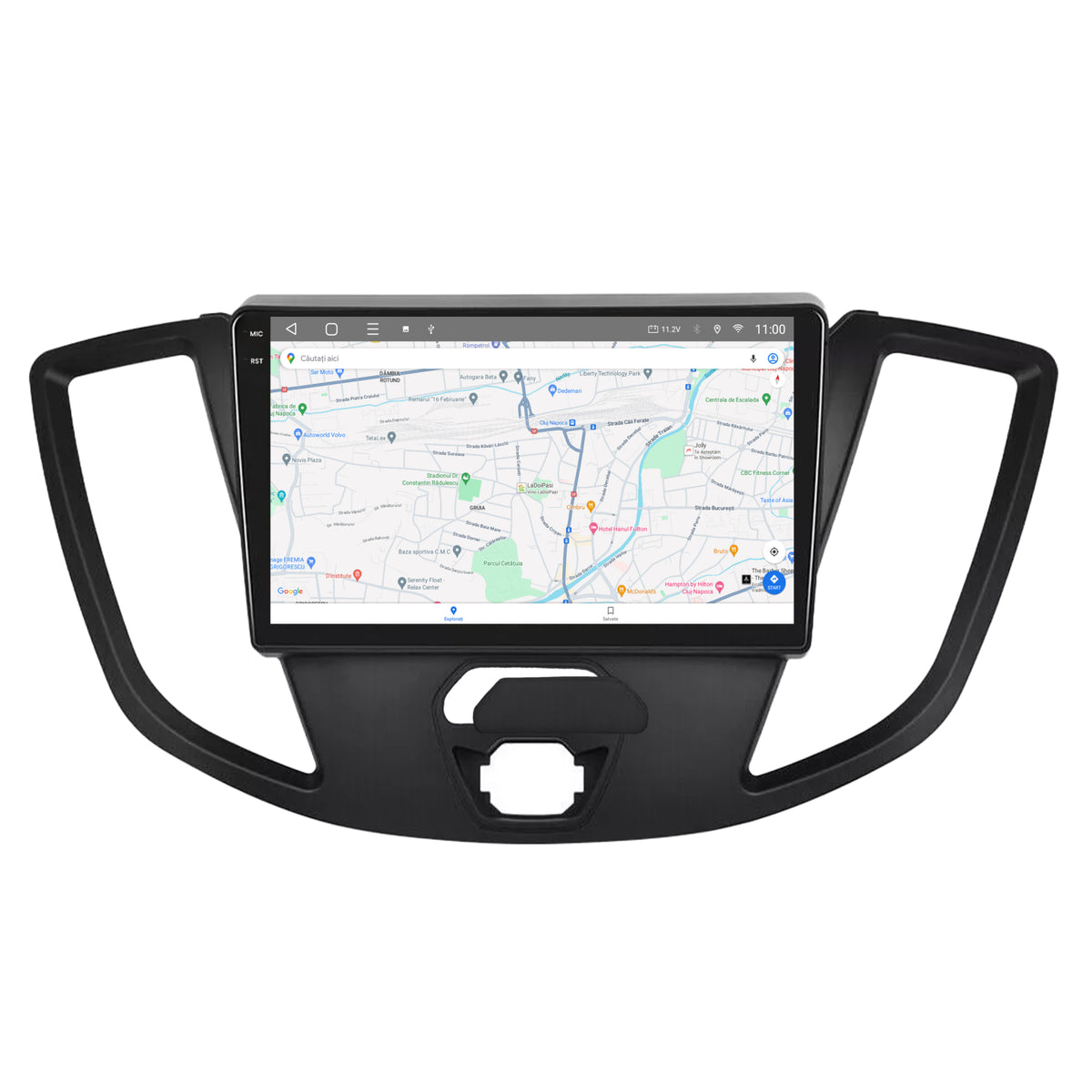 Navigatie 2K HUB64 Ford Transit (2014-2020), 8GB RAM, Android, Octacore, Slot Sim 4G, DSP, GPS, Wi-FI, Carplay, Android Auto, USB, Bluetooth, Waze, Touchscreen, 9.5 Inch