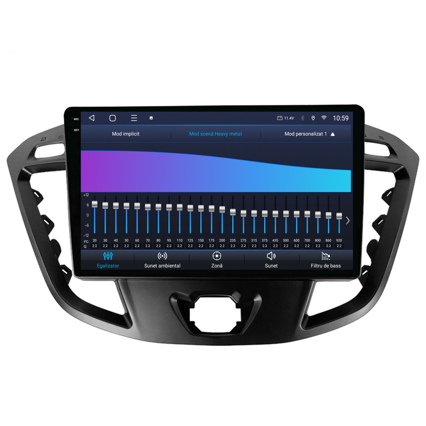 Navigatie 2K HUB64 Ford Transit / Tourneo (2012-2020), 4GB RAM, Android, Octacore, Slot Sim 4G, DSP, GPS, Wi-FI, Carplay, Android Auto, USB, Bluetooth, Waze, Touchscreen, 9.5 Inch