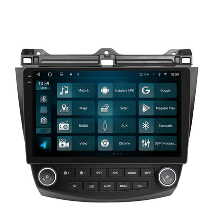 Navigatie 2K HUB64 Honda Accord 7 (2005-2008), 4GB RAM, Android, Octacore, Slot Sim 4G, DSP, GPS, Wi-FI, Carplay, Android Auto, USB, Bluetooth, Waze, Touchscreen, 10.36 Inch