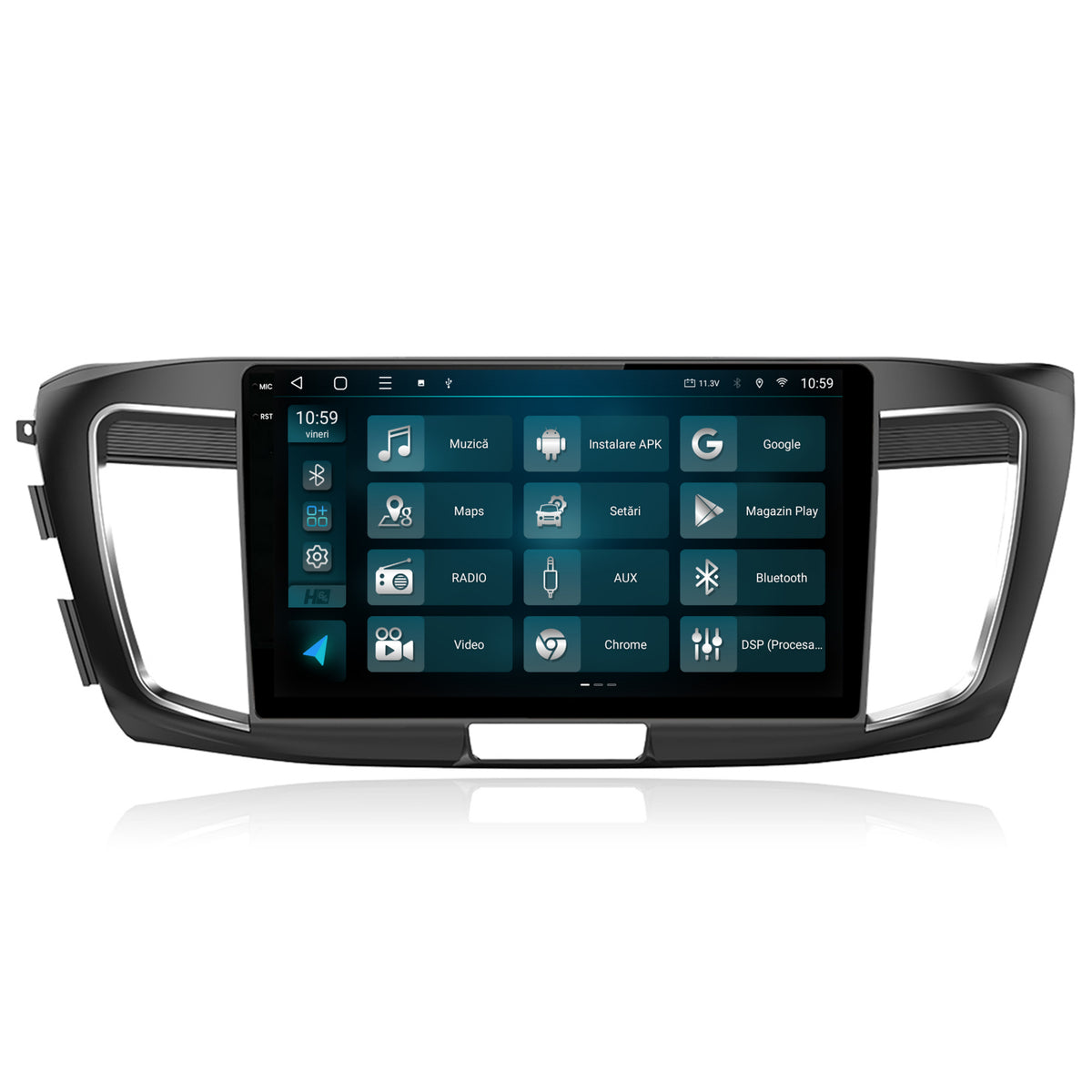 Navigatie 2K HUB64 Honda Accord 9 (2013-2017), 4GB RAM, Android, Octacore, Slot Sim 4G, DSP, GPS, Wi-FI, Carplay, Android Auto, USB, Bluetooth, Waze, Touchscreen, 10.36 Inch