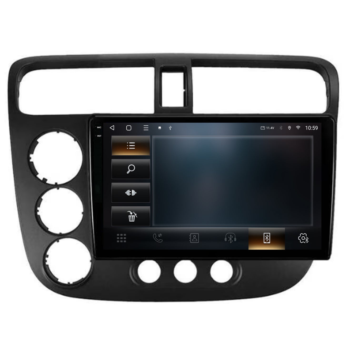 Navigatie 2K HUB64 Honda Civic (1998-2005), 4GB RAM, Android, Octacore, Slot Sim 4G, DSP, GPS, Wi-FI, Carplay, Android Auto, USB, Bluetooth, Waze, Touchscreen, 9.5 Inch