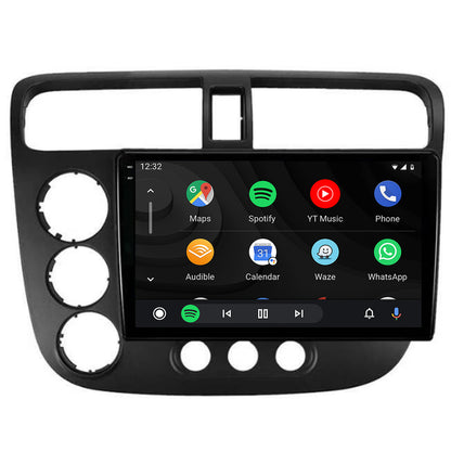 Navigatie 2K HUB64 Honda Civic (1998-2005), 8GB RAM, Android, Octacore, Slot Sim 4G, DSP, GPS, Wi-FI, Carplay, Android Auto, USB, Bluetooth, Waze, Touchscreen, 9.5 Inch