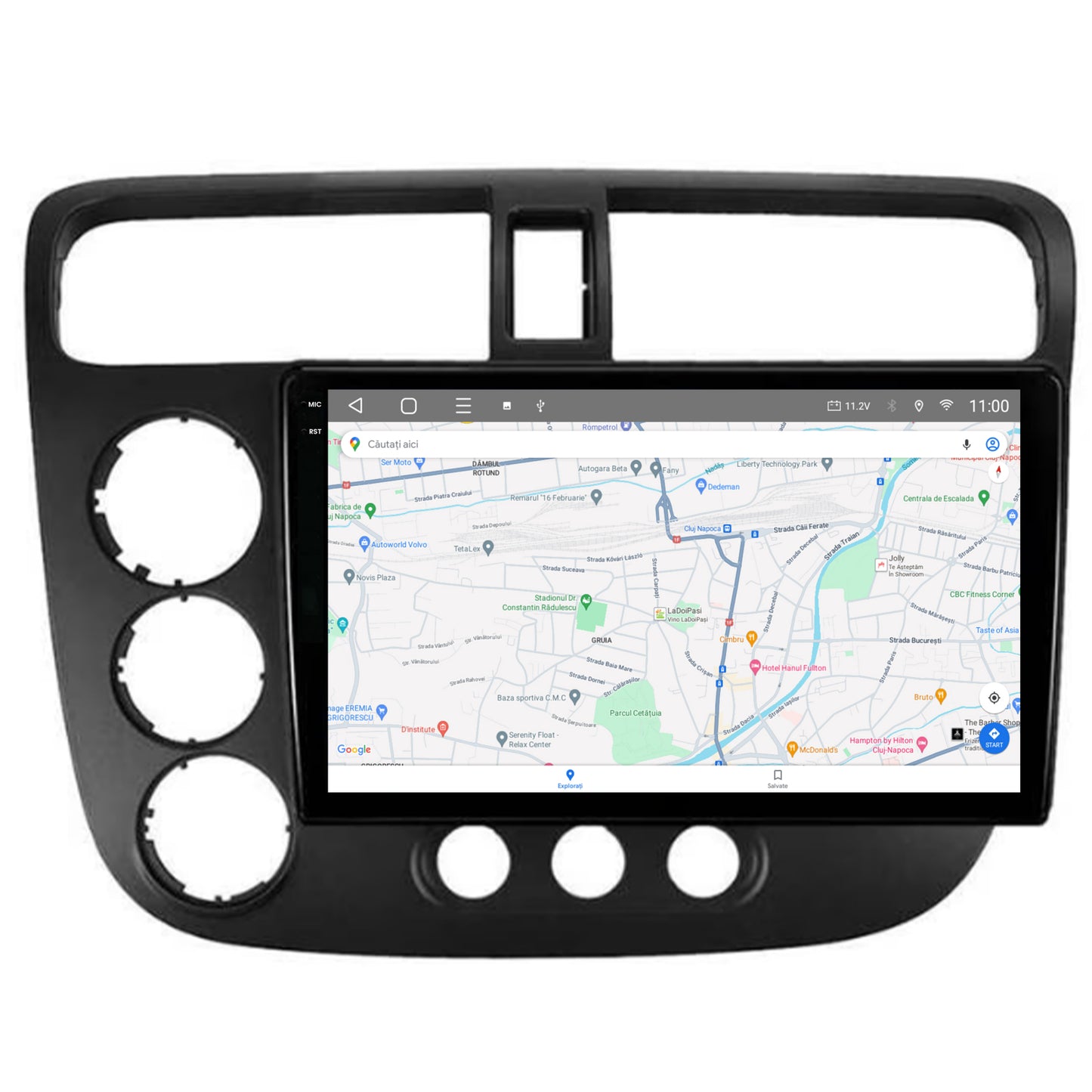 Navigatie 2K HUB64 Honda Civic (1998-2005), 8GB RAM, Android, Octacore, Slot Sim 4G, DSP, GPS, Wi-FI, Carplay, Android Auto, USB, Bluetooth, Waze, Touchscreen, 9.5 Inch