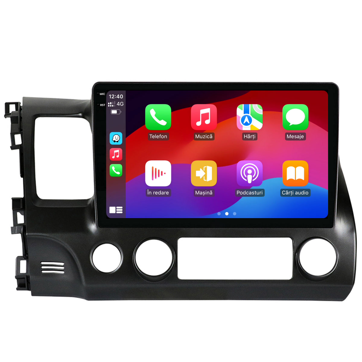Navigatie 2K HUB64 Honda Civic (2005-2012), 8GB RAM, Android, Octacore, Slot Sim 4G, DSP, GPS, Wi-FI, Carplay, Android Auto, USB, Bluetooth, Waze, Touchscreen, 10.36 Inch