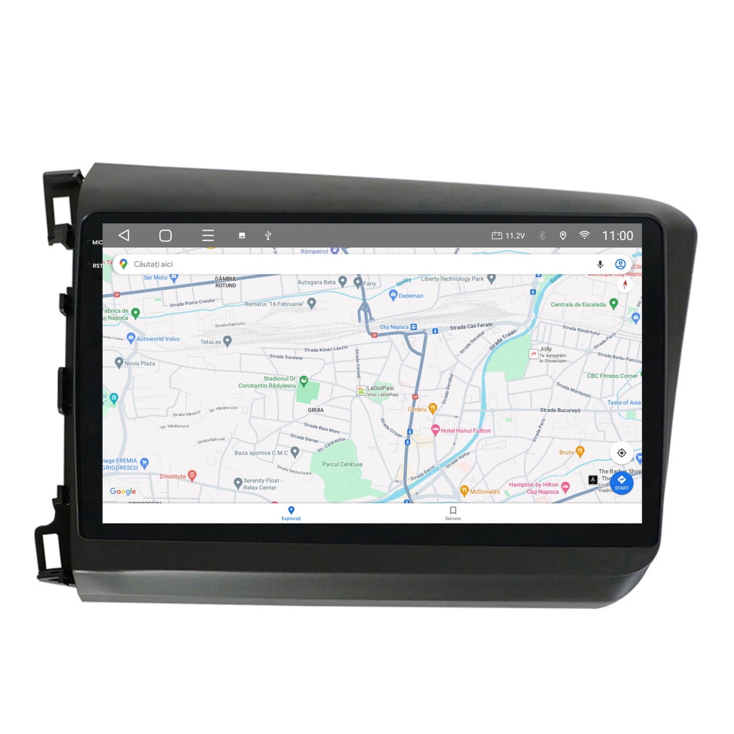 Navigatie 2K HUB64 Honda Civic (2012-2015), 4GB RAM, Android, Octacore, Slot Sim 4G, DSP, GPS, Wi-FI, Carplay, Android Auto, USB, Bluetooth, Waze, Touchscreen, 9.5 Inch