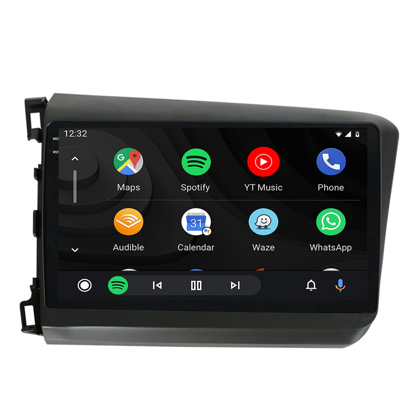 Navigatie 2K HUB64 Honda Civic (2012-2015), 4GB RAM, Android, Octacore, Slot Sim 4G, DSP, GPS, Wi-FI, Carplay, Android Auto, USB, Bluetooth, Waze, Touchscreen, 9.5 Inch