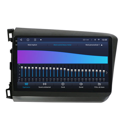 Navigatie 2K HUB64 Honda Civic (2012-2015), 8GB RAM, Android, Octacore, Slot Sim 4G, DSP, GPS, Wi-FI, Carplay, Android Auto, USB, Bluetooth, Waze, Touchscreen, 9.5 Inch