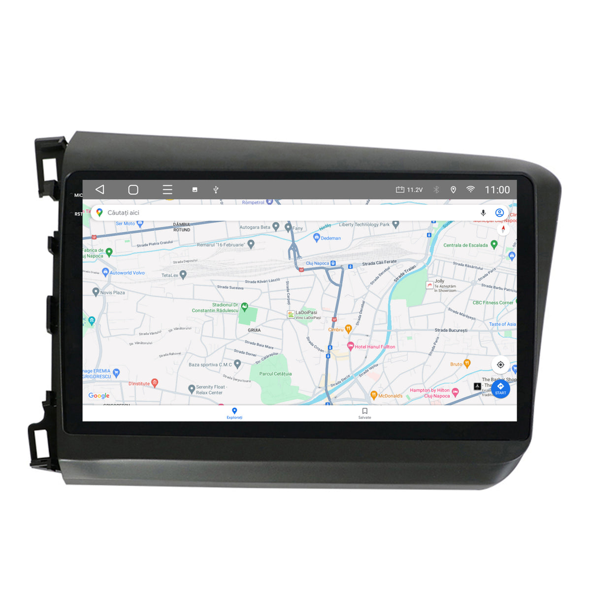 Navigatie 2K HUB64 Honda Civic (2012-2015), 8GB RAM, Android, Octacore, Slot Sim 4G, DSP, GPS, Wi-FI, Carplay, Android Auto, USB, Bluetooth, Waze, Touchscreen, 9.5 Inch