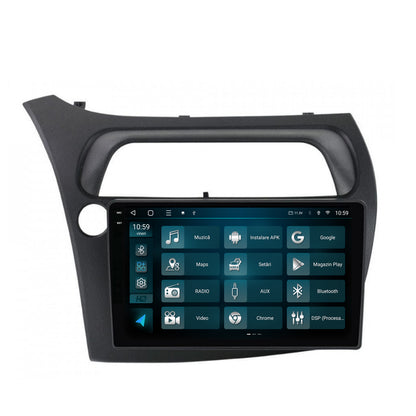 Navigatie 2K HUB64 Honda Civic Hatchback (2006-2011), 8GB RAM, Android, Octacore, Slot Sim 4G, DSP, GPS, Wi-FI, Carplay, Android Auto, USB, Bluetooth, Waze, Touchscreen, 9.5 Inch
