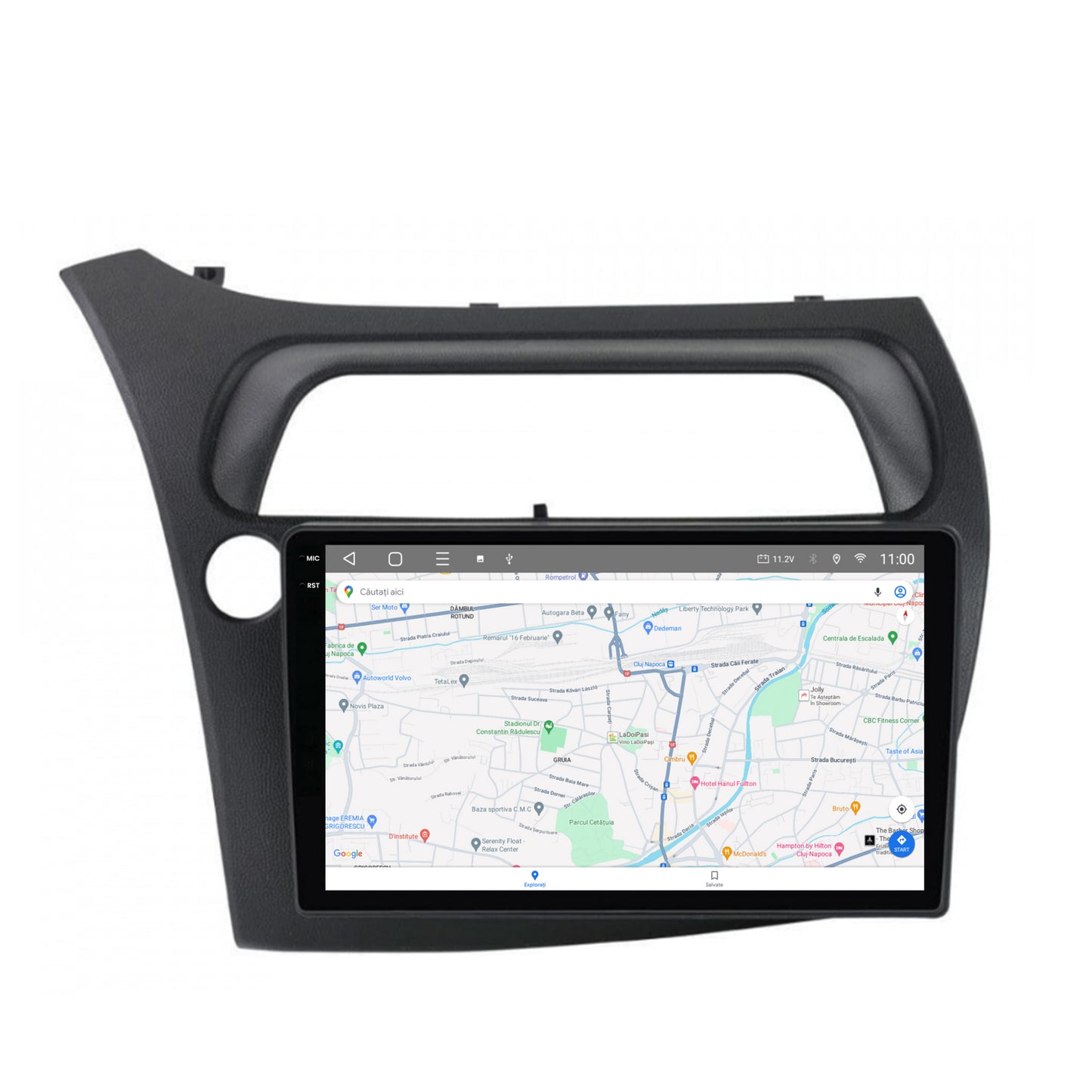 Navigatie 2K HUB64 Honda Civic Hatchback (2006-2011), 8GB RAM, Android, Octacore, Slot Sim 4G, DSP, GPS, Wi-FI, Carplay, Android Auto, USB, Bluetooth, Waze, Touchscreen, 9.5 Inch