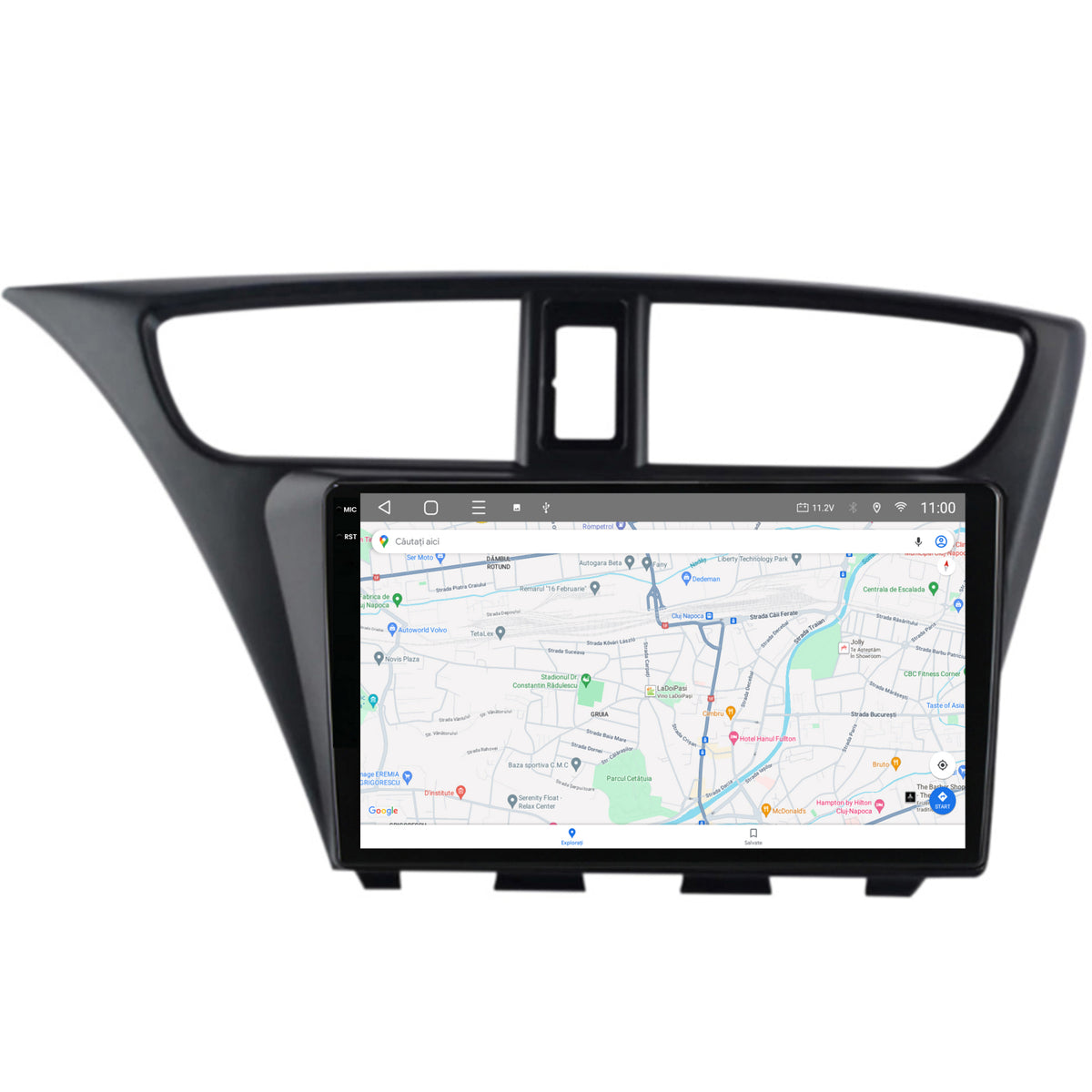 Navigatie 2K HUB64 Honda Civic Hatchback (2012-2015), 8GB RAM, Android, Octacore, Slot Sim 4G, DSP, GPS, Wi-FI, Carplay, Android Auto, USB, Bluetooth, Waze, Touchscreen, 9.5 Inch