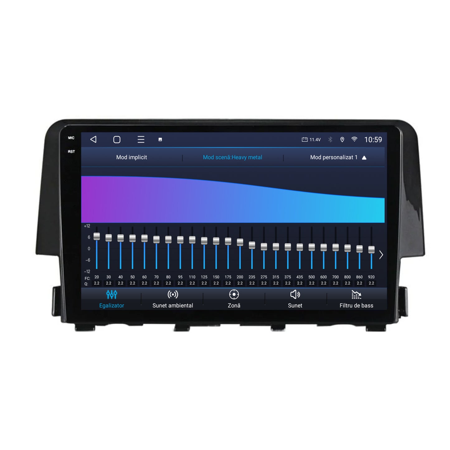 Navigatie 2K HUB64 Honda Civic X / Sedan (2015-2021), 4GB RAM, Android, Octacore, Slot Sim 4G, DSP, GPS, Wi-FI, Carplay, Android Auto, USB, Bluetooth, Waze, Touchscreen, 9.5 Inch