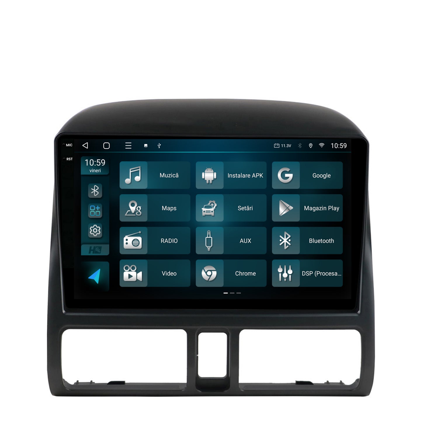 Navigatie 2K HUB64 Honda CRV (1998-2005), 4GB RAM, Android, Octacore, Slot Sim 4G, DSP, GPS, Wi-FI, Carplay, Android Auto, USB, Bluetooth, Waze, Touchscreen, 9.5 Inch