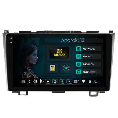 Navigatie 2K HUB64 Honda CRV (2006-2012), 4GB RAM, Android, Octacore, Slot Sim 4G, DSP, GPS, Wi-FI, Carplay, Android Auto, USB, Bluetooth, Waze, Touchscreen, 9.5 Inch