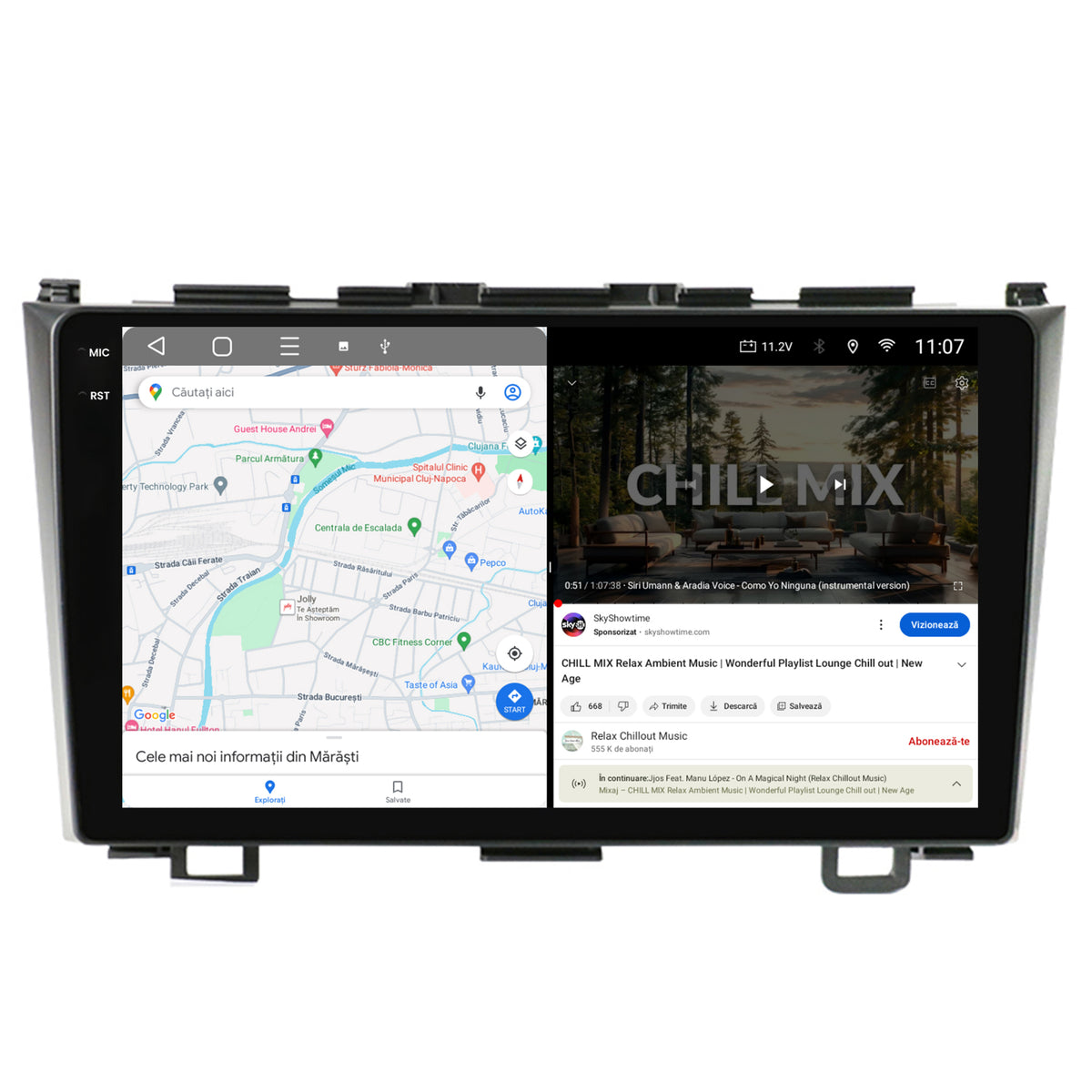 Navigatie 2K HUB64 Honda CRV (2006-2012), 4GB RAM, Android, Octacore, Slot Sim 4G, DSP, GPS, Wi-FI, Carplay, Android Auto, USB, Bluetooth, Waze, Touchscreen, 9.5 Inch