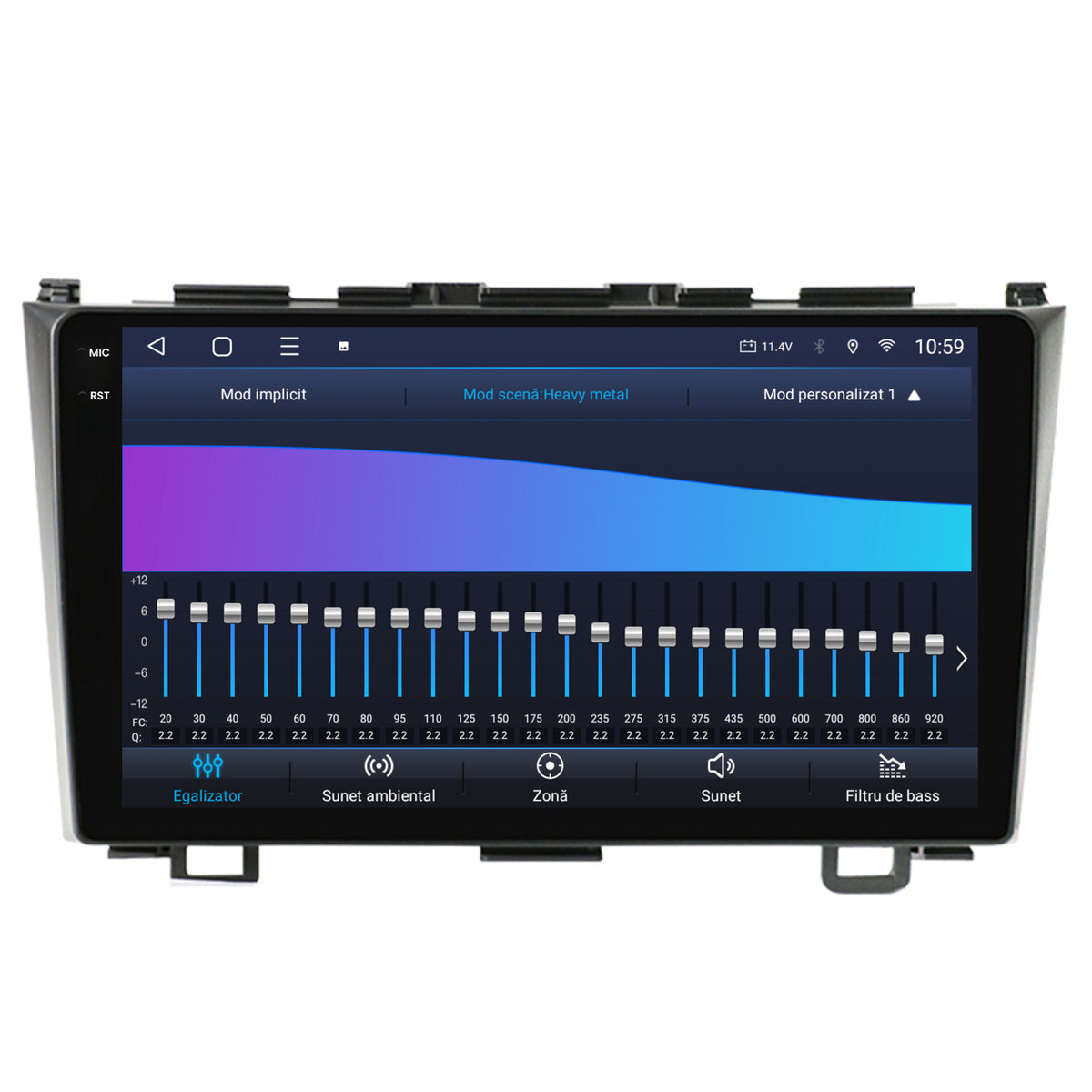 Navigatie 2K HUB64 Honda CRV (2006-2012), 4GB RAM, Android, Octacore, Slot Sim 4G, DSP, GPS, Wi-FI, Carplay, Android Auto, USB, Bluetooth, Waze, Touchscreen, 9.5 Inch