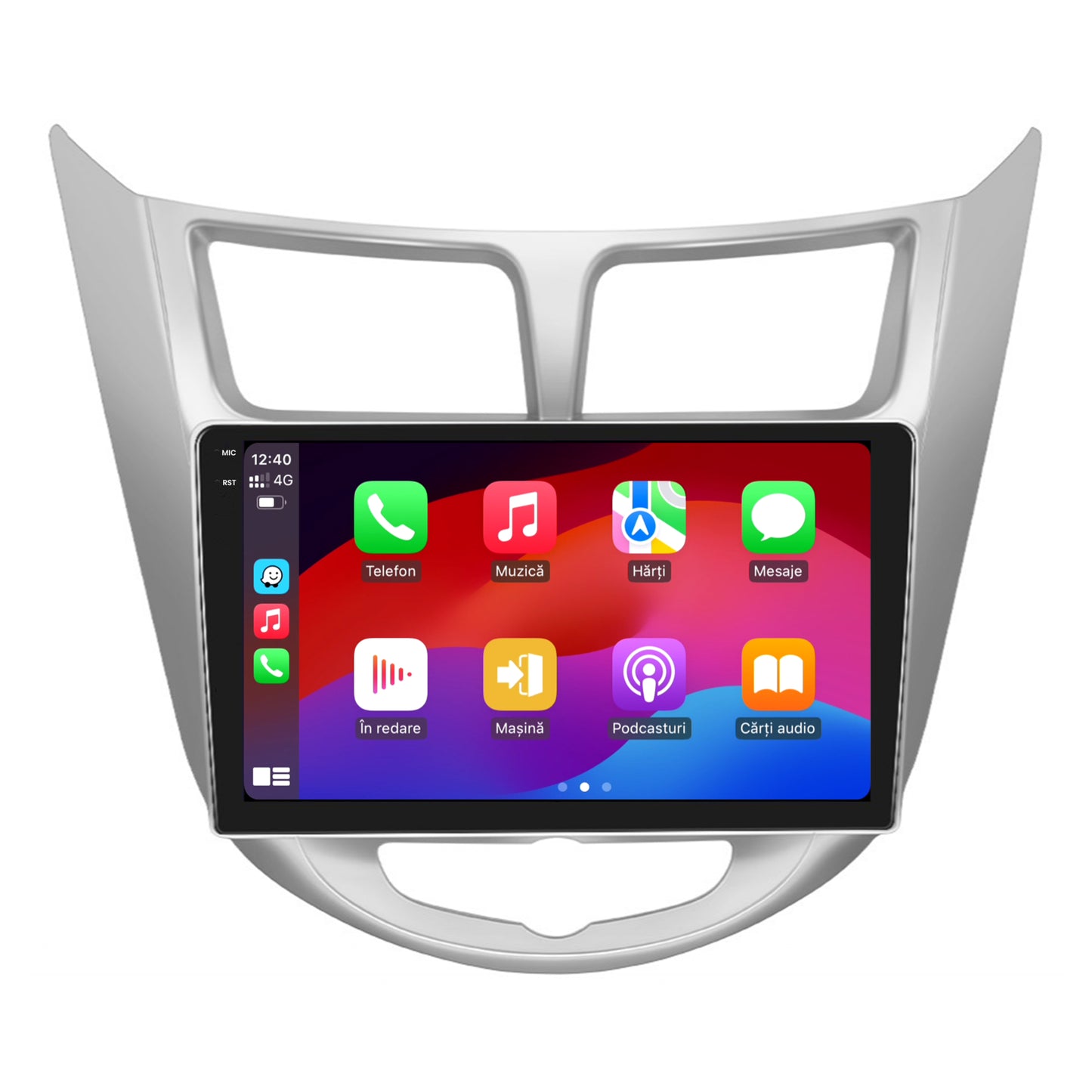 Navigatie 2K HUB64 Hyundai Accent (2011-2016), 8GB RAM, Android, Octacore, Slot Sim 4G, DSP, GPS, Wi-FI, Carplay, Android Auto, USB, Bluetooth, Waze, Touchscreen, 9.5 Inch