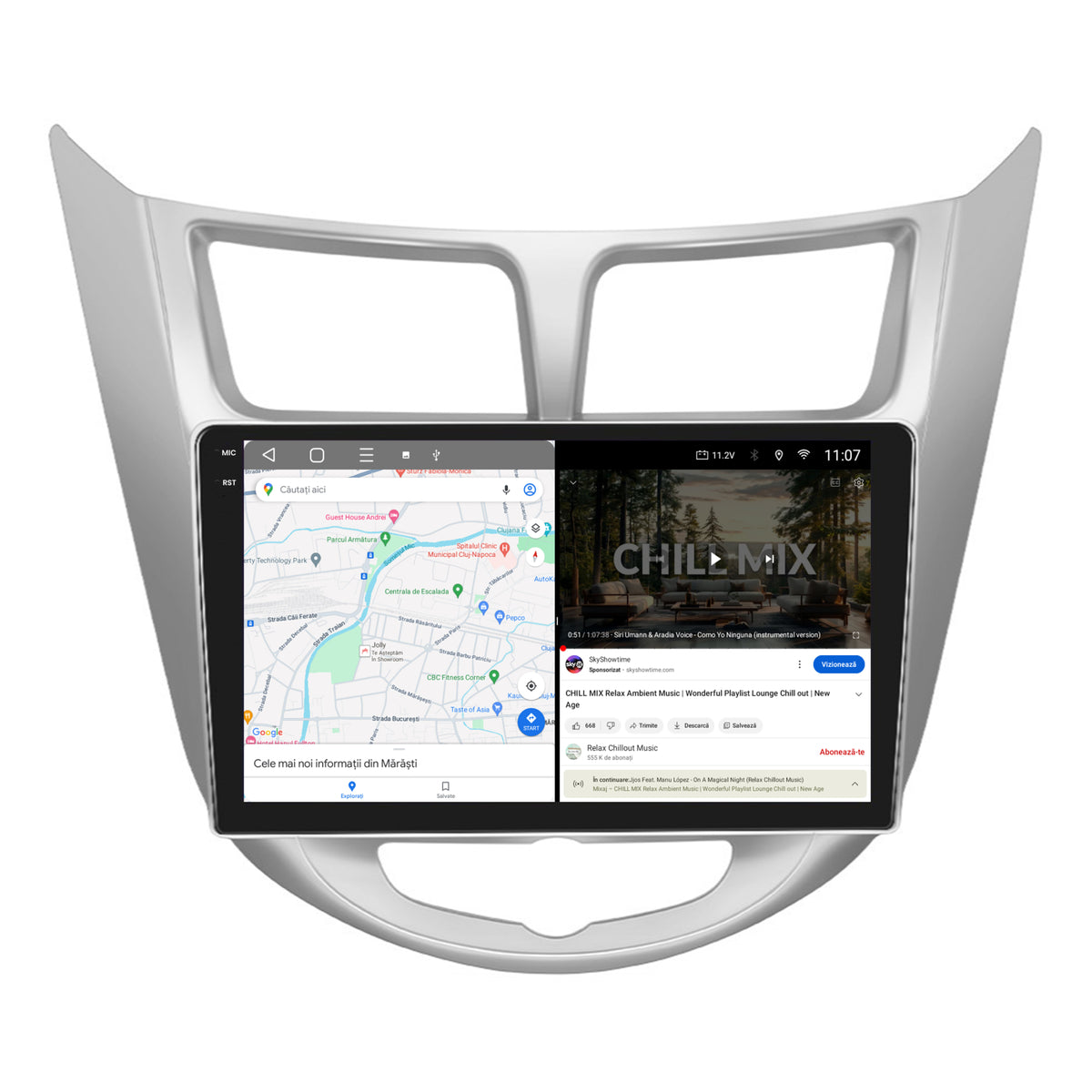 Navigatie 2K HUB64 Hyundai Accent (2011-2016), 8GB RAM, Android, Octacore, Slot Sim 4G, DSP, GPS, Wi-FI, Carplay, Android Auto, USB, Bluetooth, Waze, Touchscreen, 9.5 Inch