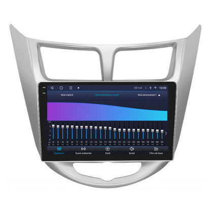 Navigatie 2K HUB64 Hyundai Accent (2011-2016), 4GB RAM, Android, Octacore, Slot Sim 4G, DSP, GPS, Wi-FI, Carplay, Android Auto, USB, Bluetooth, Waze, Touchscreen, 9.5 Inch