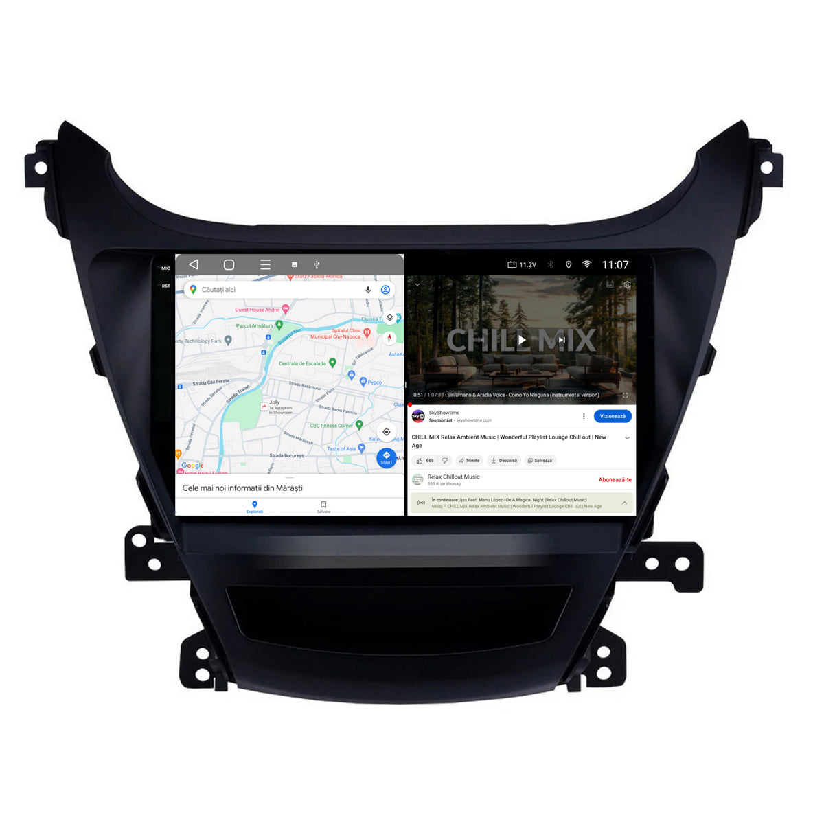 Navigatie 2K HUB64 Hyundai Elantra (2012-2014), 4GB RAM, Android, Octacore, Slot Sim 4G, DSP, GPS, Wi-FI, Carplay, Android Auto, USB, Bluetooth, Waze, Touchscreen, 9Inch