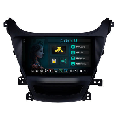Navigatie 2K HUB64 Hyundai Elantra (2012-2014), 8GB RAM, Android, Octacore, Slot Sim 4G, DSP, GPS, Wi-FI, Carplay, Android Auto, USB, Bluetooth, Waze, Touchscreen, 9Inch