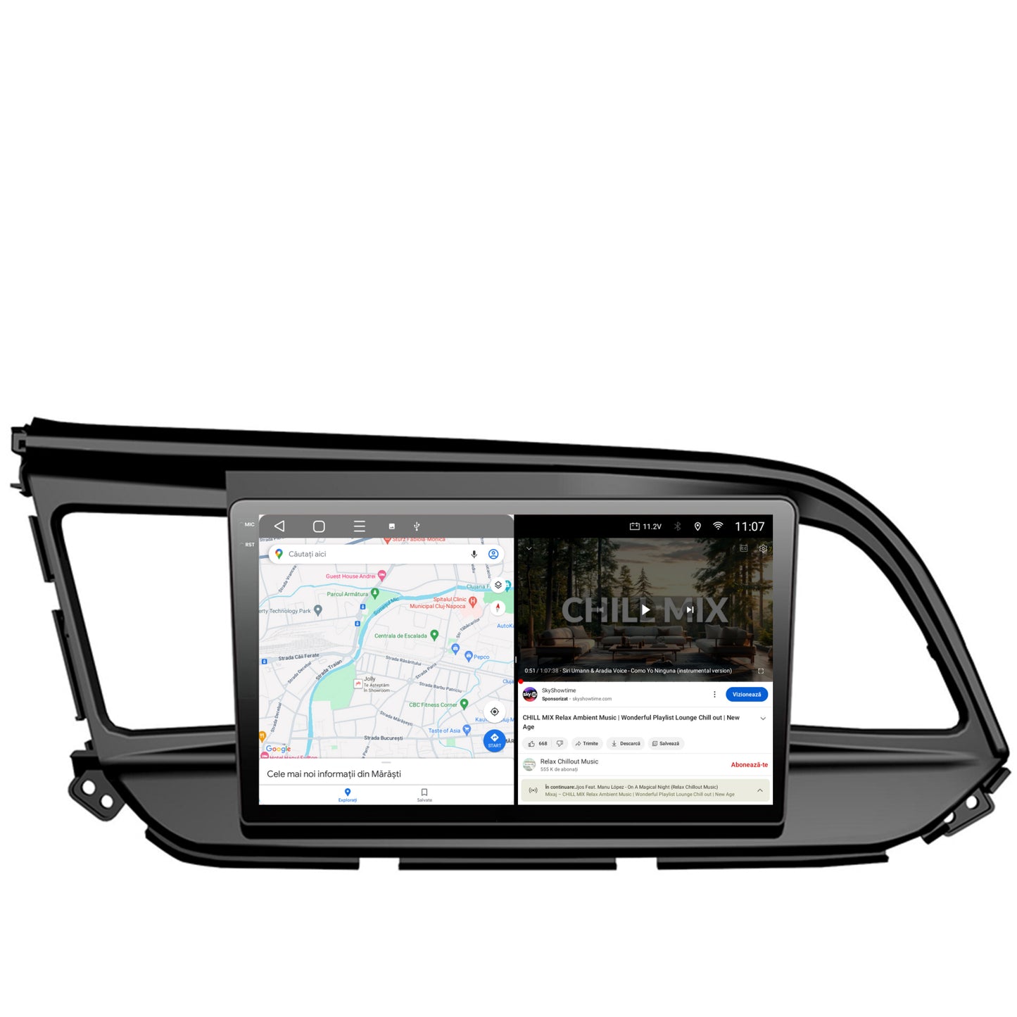 Navigatie 2K HUB64 Hyundai Elantra (2015-2018), 4GB RAM, Android, Octacore, Slot Sim 4G, DSP, GPS, Wi-FI, Carplay, Android Auto, USB, Bluetooth, Waze, Touchscreen, 9.5 Inch