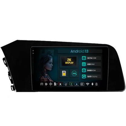 Navigatie 2K HUB64 Hyundai Elantra (2020-Prezent), 4GB RAM, Android, Octacore, Slot Sim 4G, DSP, GPS, Wi-FI, Carplay, Android Auto, USB, Bluetooth, Waze, Touchscreen, 9Inch