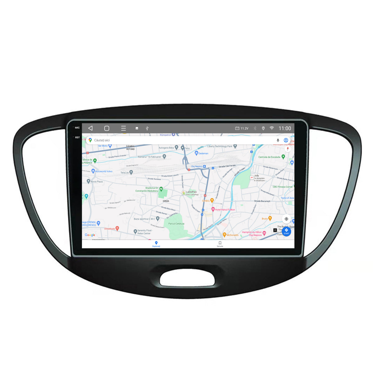 Navigatie 2K HUB64 Hyundai I10 (2007-2013), 8GB RAM, Android, Octacore, Slot Sim 4G, DSP, GPS, Wi-FI, Carplay, Android Auto, USB, Bluetooth, Waze, Touchscreen, 9.5 Inch
