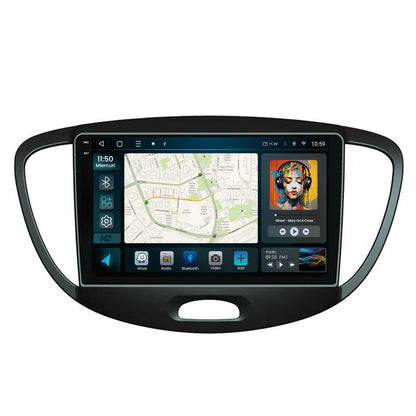 Navigatie 2K HUB64 Hyundai I10 (2007-2013), 8GB RAM, Android, Octacore, Slot Sim 4G, DSP, GPS, Wi-FI, Carplay, Android Auto, USB, Bluetooth, Waze, Touchscreen, 9.5 Inch