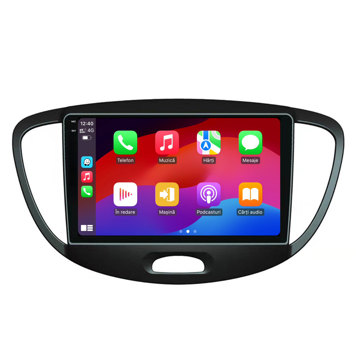 Navigatie 2K HUB64 Hyundai I10 (2007-2013), 8GB RAM, Android, Octacore, Slot Sim 4G, DSP, GPS, Wi-FI, Carplay, Android Auto, USB, Bluetooth, Waze, Touchscreen, 9.5 Inch