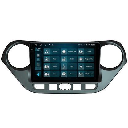 Navigatie 2K HUB64 Hyundai I10 (2013-2017), 4GB RAM, Android, Octacore, Slot Sim 4G, DSP, GPS, Wi-FI, Carplay, Android Auto, USB, Bluetooth, Waze, Touchscreen, 9.5 Inch