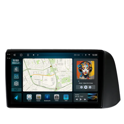 Navigatie 2K HUB64 Hyundai I10 (2020+), 4GB RAM, Android, Octacore, Slot Sim 4G, DSP, GPS, Wi-FI, Carplay, Android Auto, USB, Bluetooth, Waze, Touchscreen, 9.5 Inch
