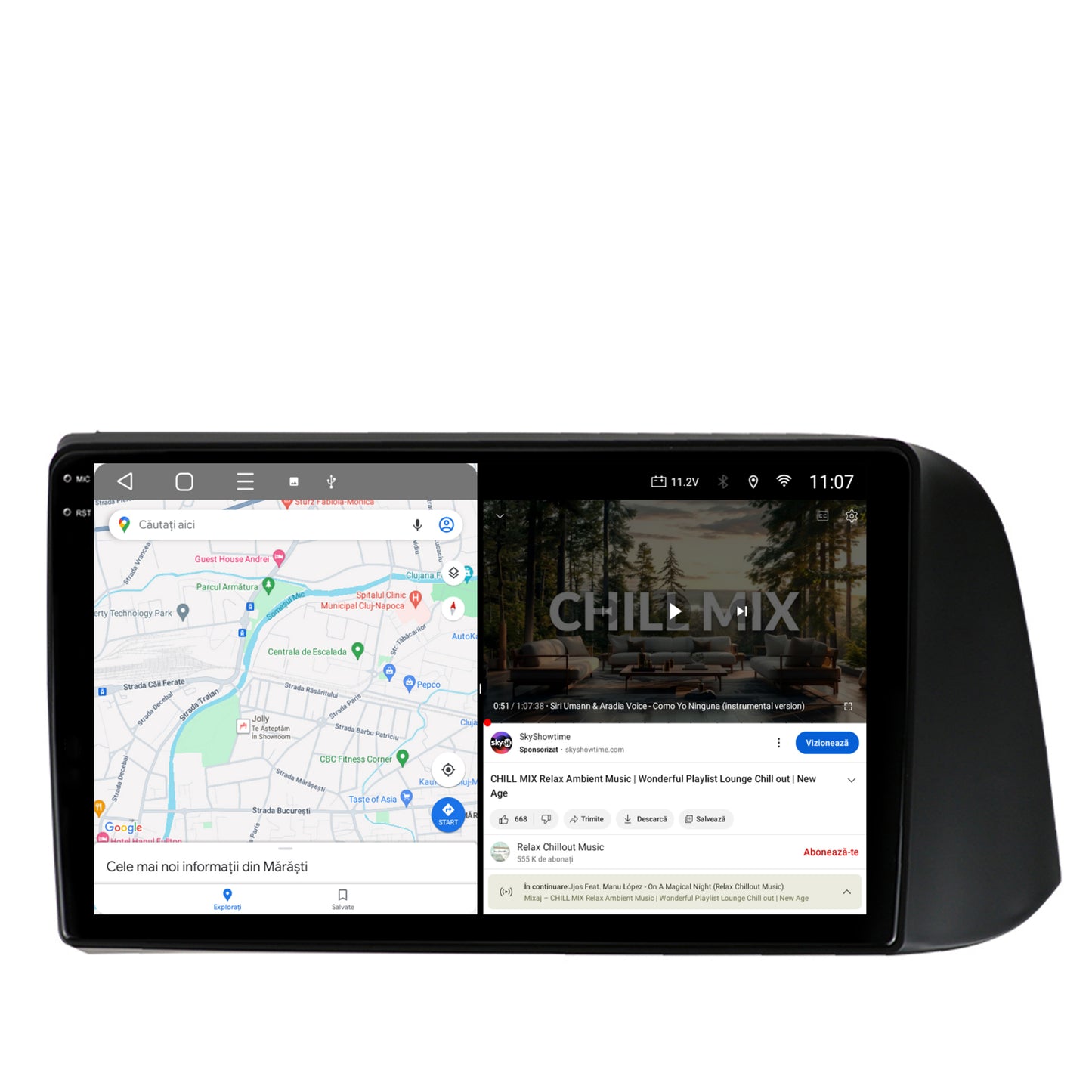 Navigatie 2K HUB64 Hyundai I10 (2020+), 8GB RAM, Android, Octacore, Slot Sim 4G, DSP, GPS, Wi-FI, Carplay, Android Auto, USB, Bluetooth, Waze, Touchscreen, 9.5 Inch