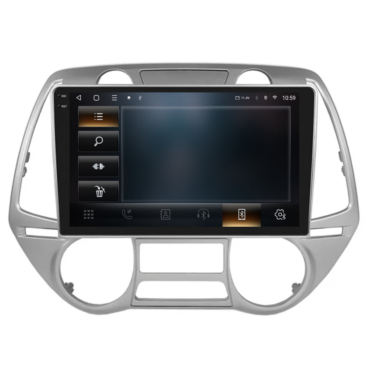 Navigatie 2K HUB64 Hyundai I20 (2008-2012), 4GB RAM, Android, Octacore, Slot Sim 4G, DSP, GPS, Wi-FI, Carplay, Android Auto, USB, Bluetooth, Waze, Touchscreen, 9.5 Inch V2