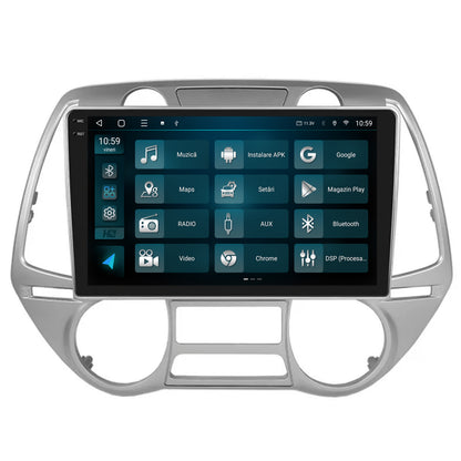 Navigatie 2K HUB64 Hyundai I20 (2008-2012), 4GB RAM, Android, Octacore, Slot Sim 4G, DSP, GPS, Wi-FI, Carplay, Android Auto, USB, Bluetooth, Waze, Touchscreen, 9.5 Inch V2