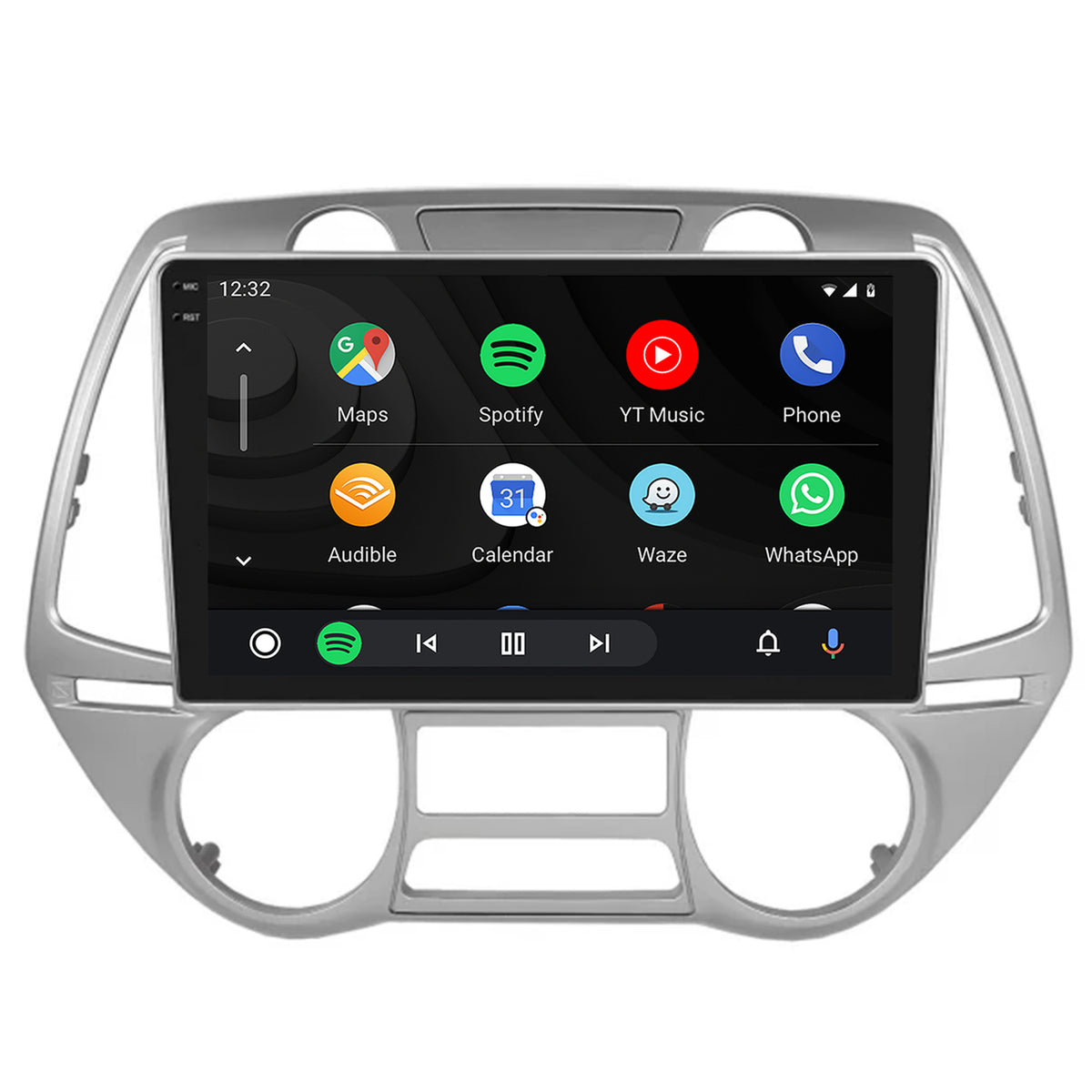 Navigatie 2K HUB64 Hyundai I20 (2008-2012), 4GB RAM, Android, Octacore, Slot Sim 4G, DSP, GPS, Wi-FI, Carplay, Android Auto, USB, Bluetooth, Waze, Touchscreen, 9.5 Inch V2