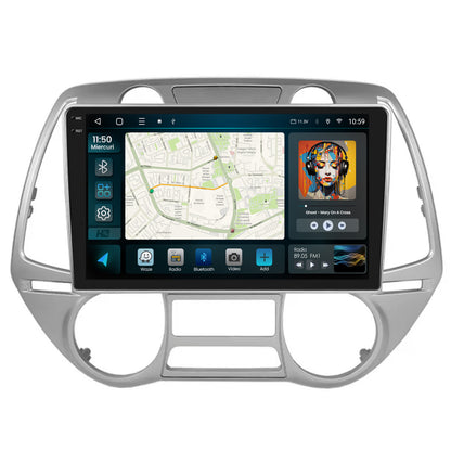 Navigatie 2K HUB64 Hyundai I20 (2008-2012), 8GB RAM, Android, Octacore, Slot Sim 4G, DSP, GPS, Wi-FI, Carplay, Android Auto, USB, Bluetooth, Waze, Touchscreen, 9.5 Inch V2