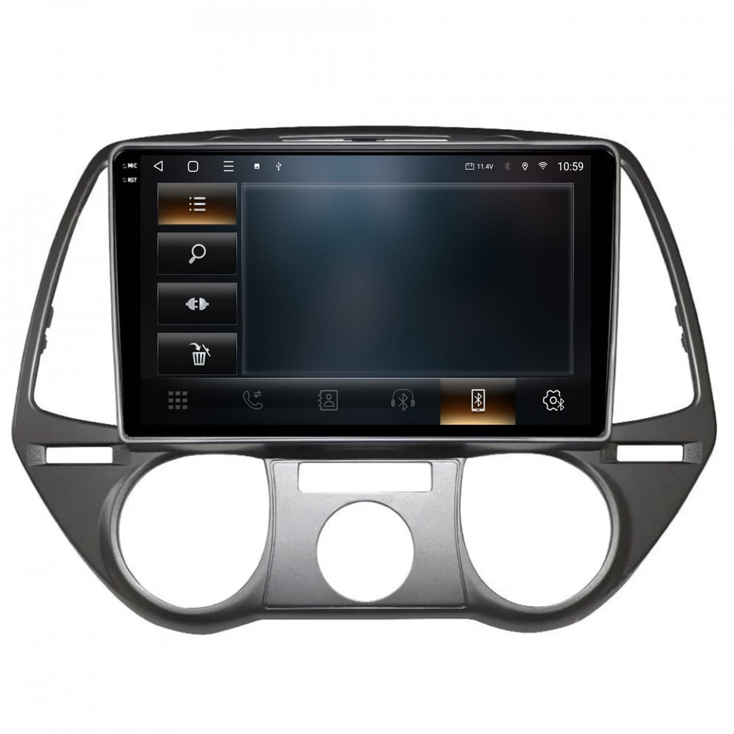 Navigatie 2K HUB64 Hyundai I20 (2008-2012), 4GB RAM, Android, Octacore, Slot Sim 4G, DSP, GPS, Wi-FI, Carplay, Android Auto, USB, Bluetooth, Waze, Touchscreen, 9.5 Inch