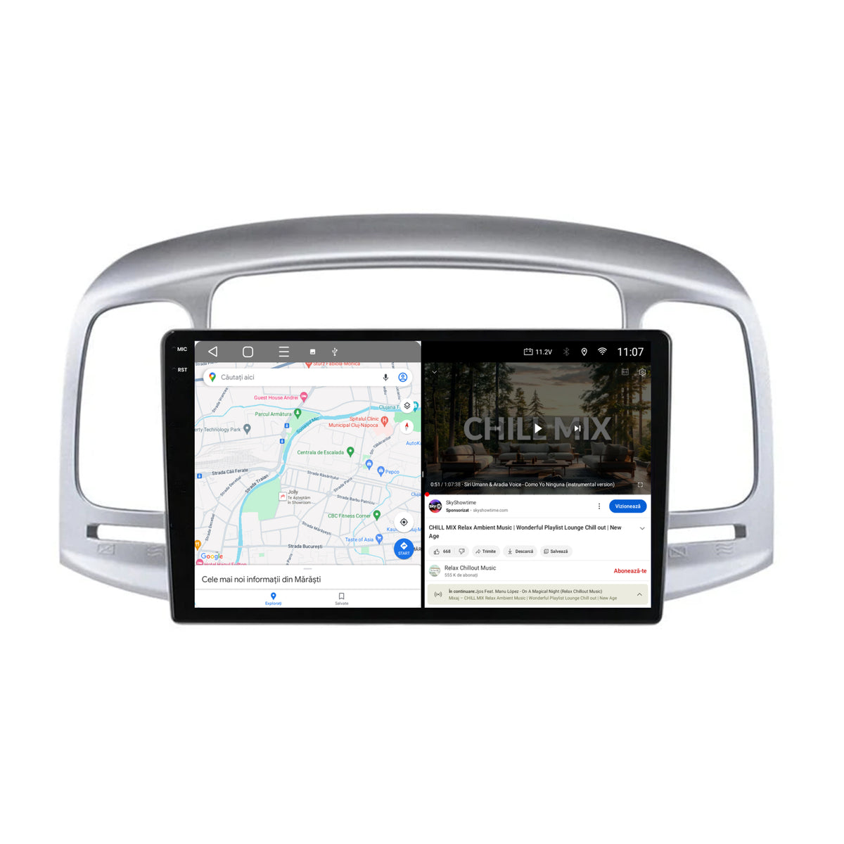 Navigatie 2K HUB64 Hyundai Accent (2006-2011), 8GB RAM, Android, Octacore, Slot Sim 4G, DSP, GPS, Wi-FI, Carplay, Android Auto, USB, Bluetooth, Waze, Touchscreen, 9.5 Inch