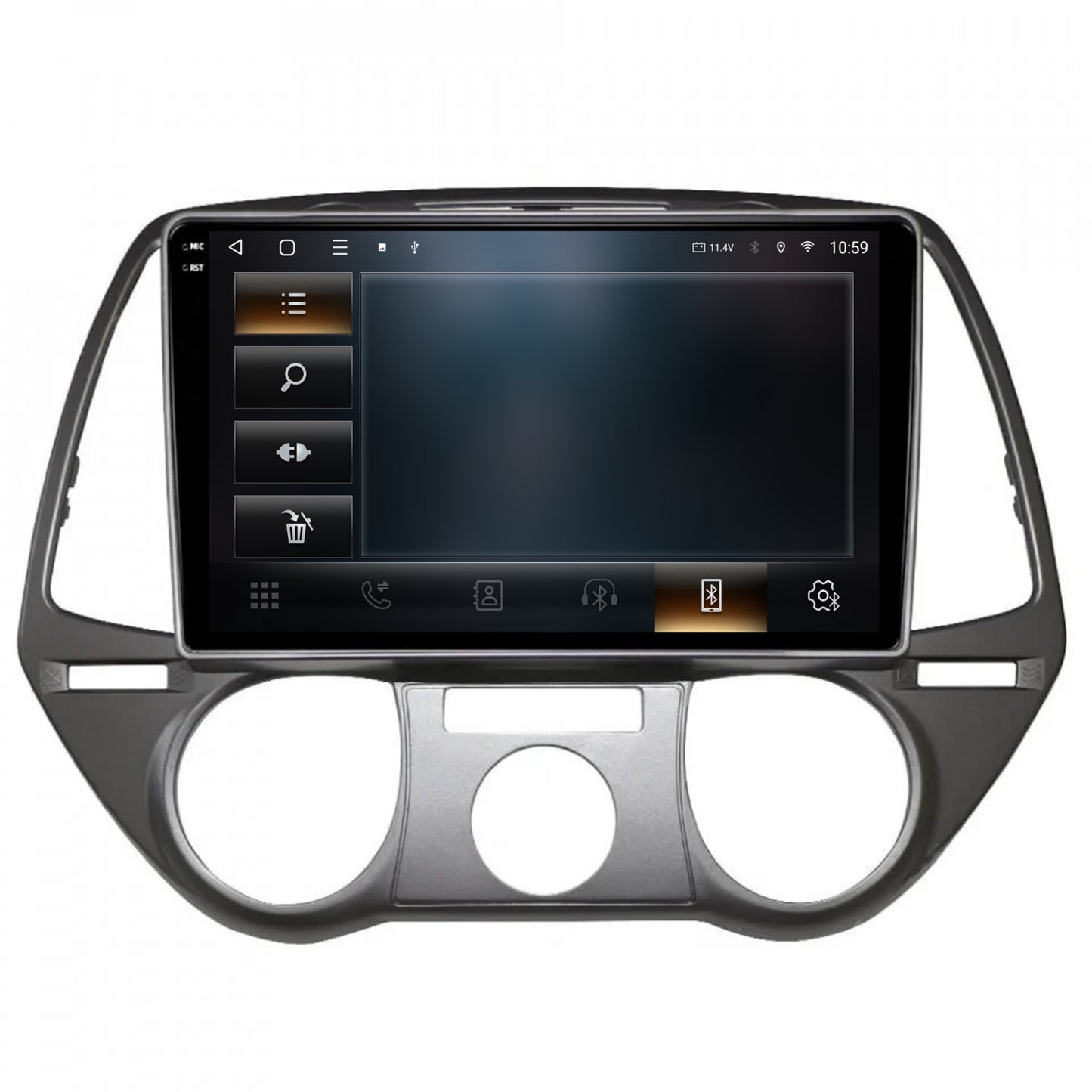 Navigatie 2K HUB64 Hyundai I20 (2008-2012), 8GB RAM, Android, Octacore, Slot Sim 4G, DSP, GPS, Wi-FI, Carplay, Android Auto, USB, Bluetooth, Waze, Touchscreen, 9.5 Inch