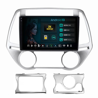 Navigatie 2K HUB64 Hyundai I20 (2012-2014), 4GB RAM, Android, Octacore, Slot Sim 4G, DSP, GPS, Wi-FI, Carplay, Android Auto, USB, Bluetooth, Waze, Touchscreen, 9.5 Inch