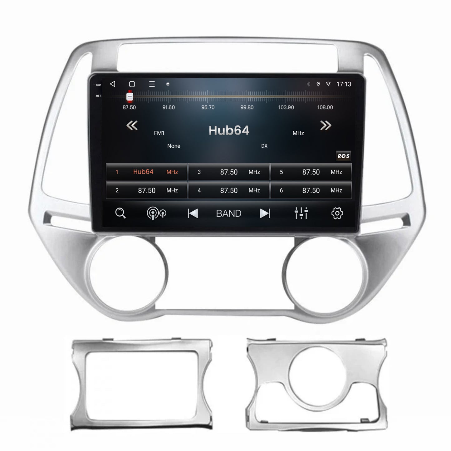 Navigatie 2K HUB64 Hyundai I20 (2012-2014), 8GB RAM, Android, Octacore, Slot Sim 4G, DSP, GPS, Wi-FI, Carplay, Android Auto, USB, Bluetooth, Waze, Touchscreen, 9.5 Inch