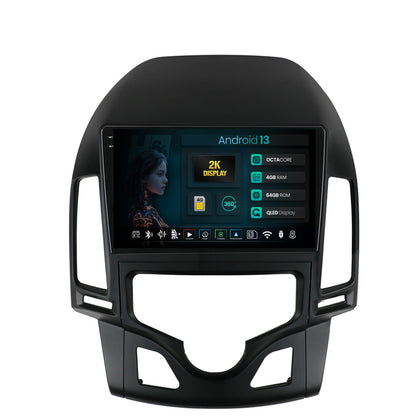 Navigatie 2K HUB64 Hyundai I30 (2007-2012), Clima Automata, 4GB RAM, Android, Octacore, Slot Sim 4G, DSP, GPS, Wi-FI, Carplay, Android Auto, USB, Bluetooth, Waze, Touchscreen, 9.5 Inch