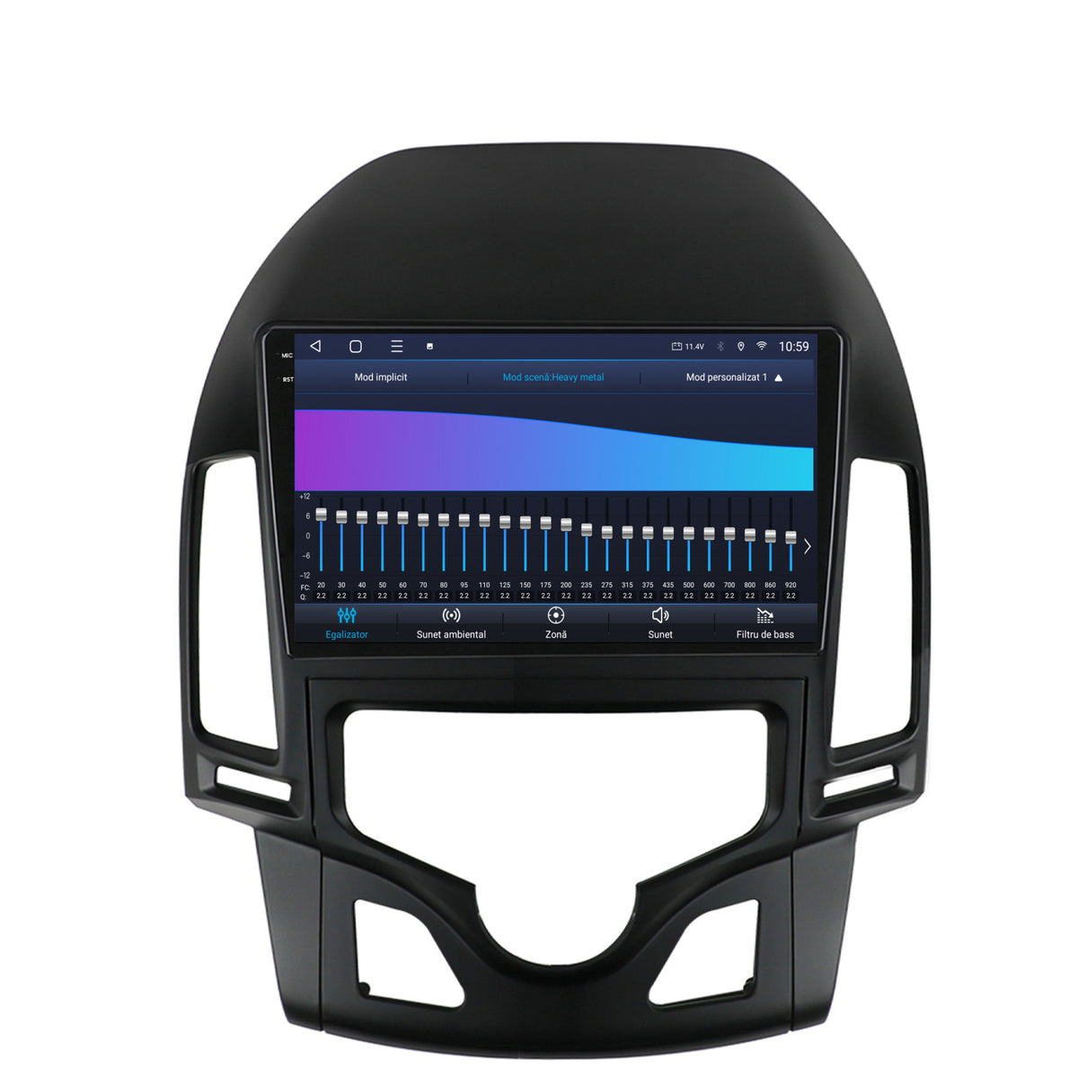Navigatie 2K HUB64 Hyundai I30 (2007-2012), Clima Automata, 8GB RAM, Android, Octacore, Slot Sim 4G, DSP, GPS, Wi-FI, Carplay, Android Auto, USB, Bluetooth, Waze, Touchscreen, 9.5 Inch