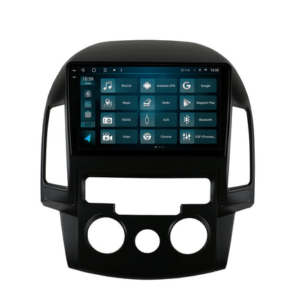 Navigatie 2K HUB64 Hyundai I30 (2007-2012), Clima Manuala, 4GB RAM, Android, Octacore, Slot Sim 4G, DSP, GPS, Wi-FI, Carplay, Android Auto, USB, Bluetooth, Waze, Touchscreen, 9.5 Inch