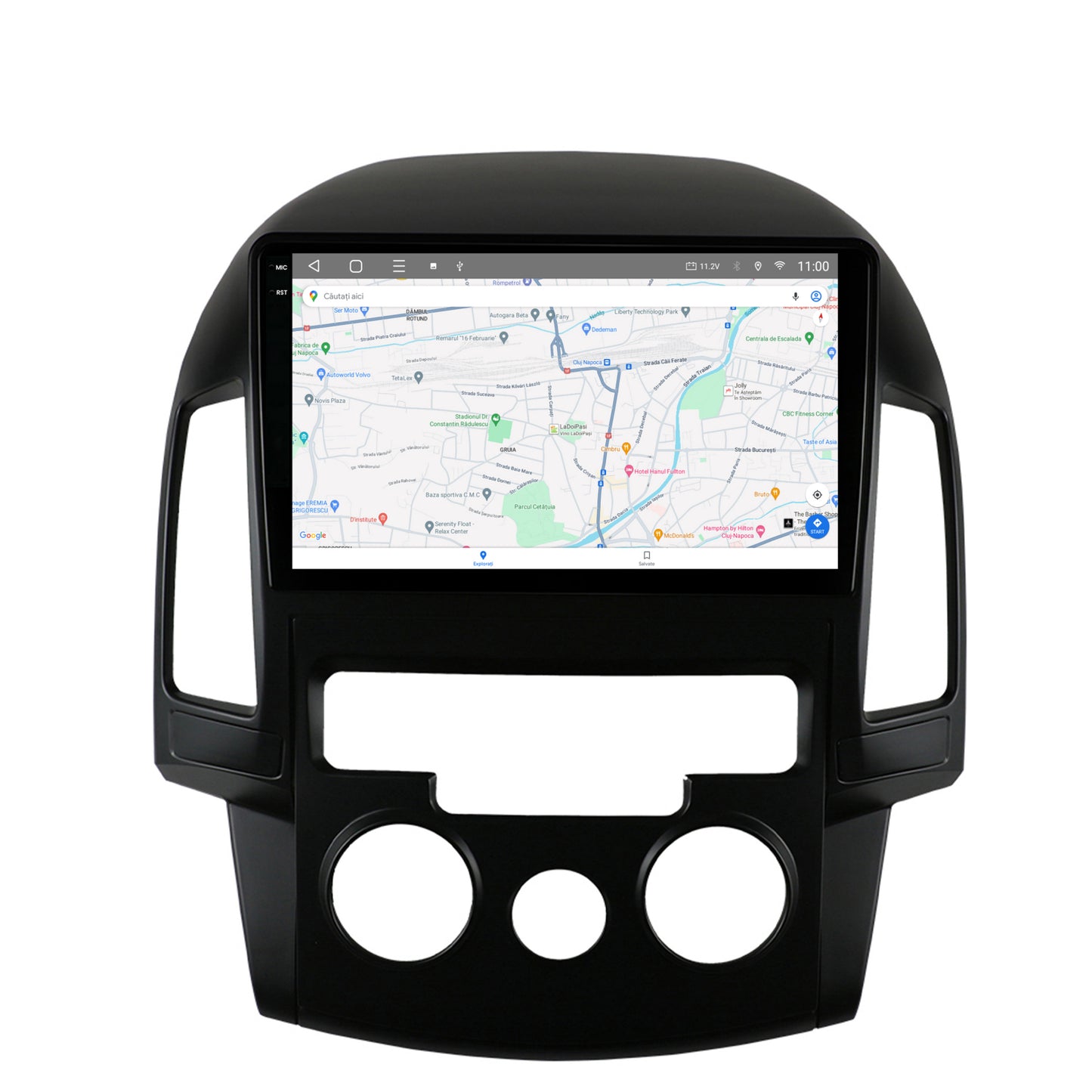 Navigatie 2K HUB64 Hyundai I30 (2007-2012), Clima Manuala, 4GB RAM, Android, Octacore, Slot Sim 4G, DSP, GPS, Wi-FI, Carplay, Android Auto, USB, Bluetooth, Waze, Touchscreen, 9.5 Inch