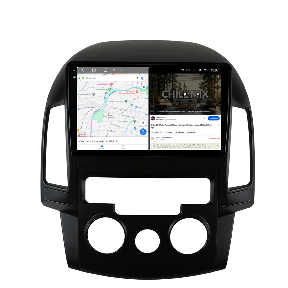 Navigatie 2K HUB64 Hyundai I30 (2007-2012), Clima Manuala, 4GB RAM, Android, Octacore, Slot Sim 4G, DSP, GPS, Wi-FI, Carplay, Android Auto, USB, Bluetooth, Waze, Touchscreen, 9.5 Inch