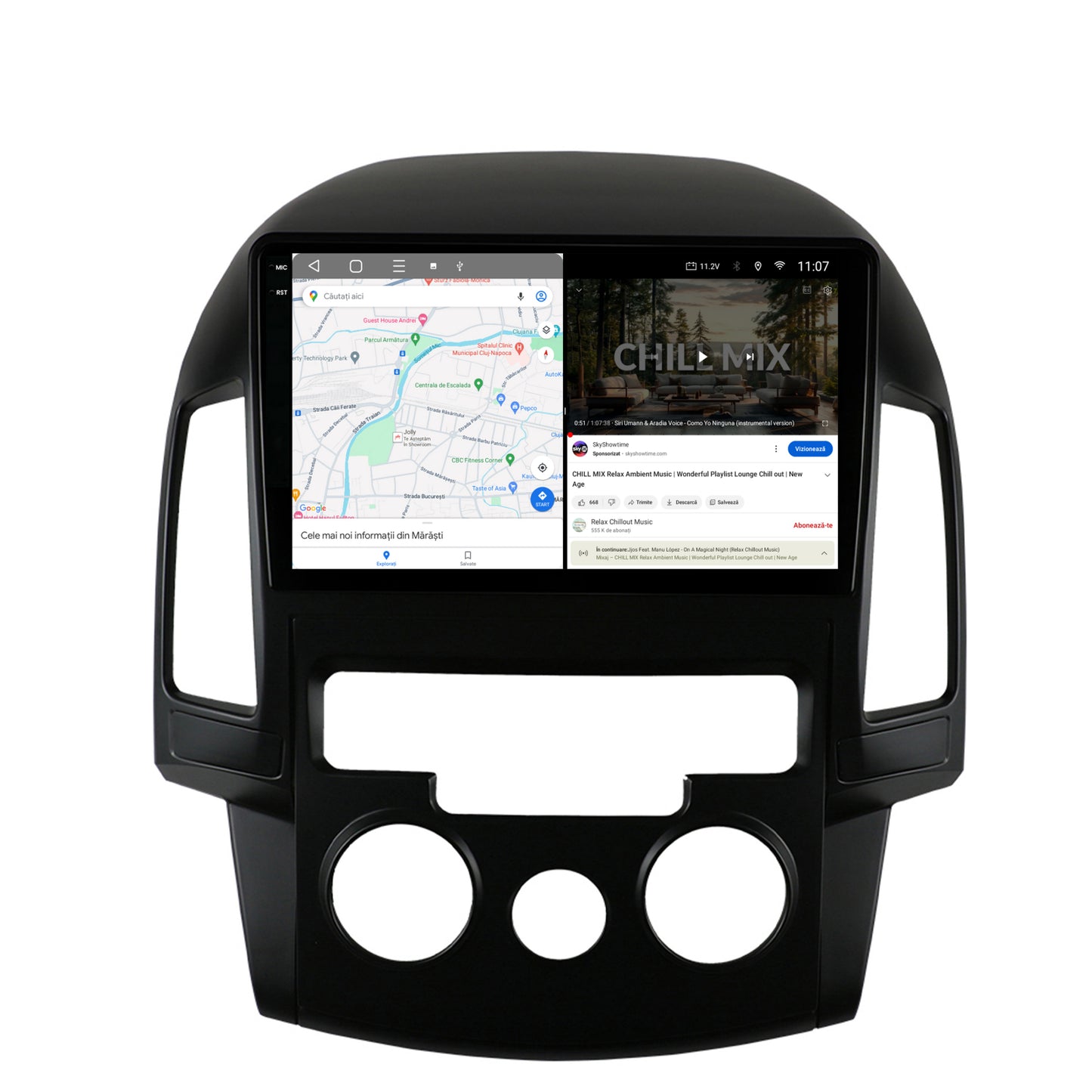 Navigatie 2K HUB64 Hyundai I30 (2007-2012), Clima Manuala, 4GB RAM, Android, Octacore, Slot Sim 4G, DSP, GPS, Wi-FI, Carplay, Android Auto, USB, Bluetooth, Waze, Touchscreen, 9.5 Inch